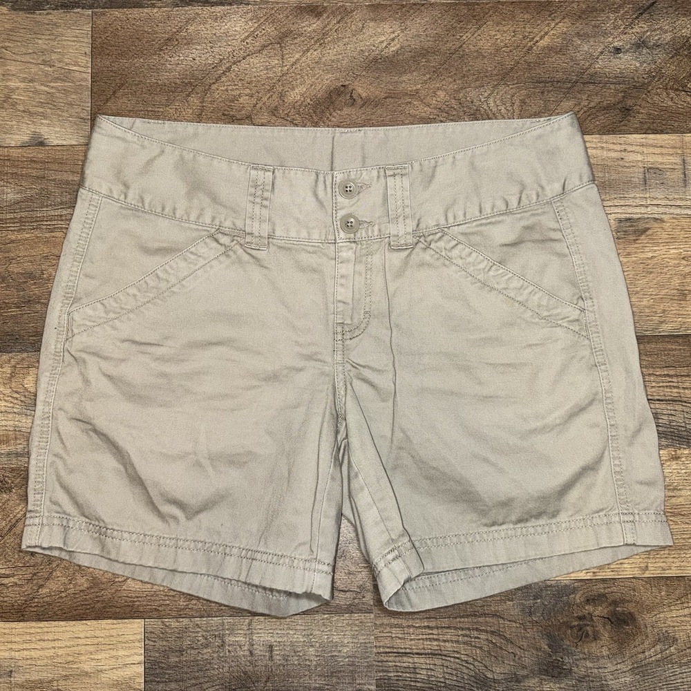 THE NORTH FACE Womens Tan/Khaki 100% Cotton Shorts Size 8